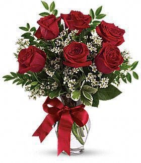 hollywood fl valentine s day flowers half dozen red roses same
